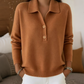 👗🔥 50% OFF POR TIEMPO LIMITADO | Jersey de Punto Elegante con Cuello de Solapa para Mujer ✨ Diseño Sofisticado, Cálido y Cómodo para un Estilo Impecable Cada Día