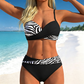 👙🔥 50% OFF POR TIEMPO LIMITADO | Bikini Push-Up de Mujer de Dos Piezas ✨ Diseño Cruzado, Cintura Favorecedora y Figura Espectacular para la Playa