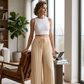 👖🔥 50% OFF POR TIEMPO LIMITADO | Pantalones de Pierna Ancha Plisados para Mujer ✨ Cintura Alta con Cordón, Estilo Elegante y Comodidad Todo el Día